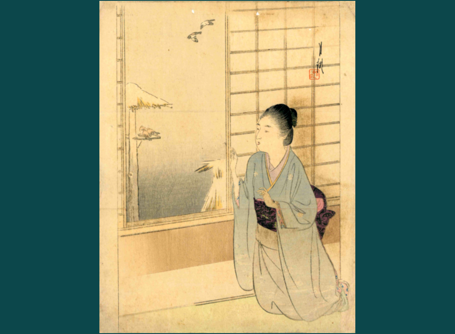 BIJIN ACCANTO A UNA FINESTRA