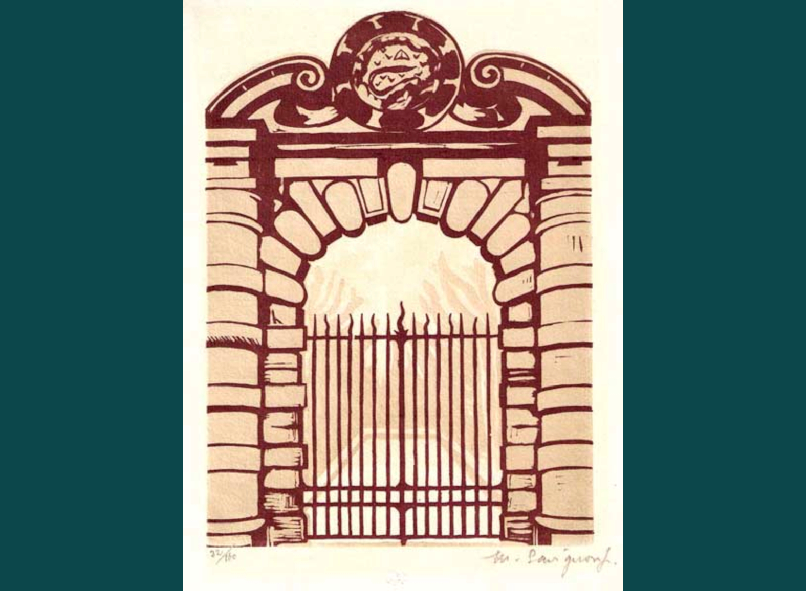 UNE PORTE FRANCOIS PREMIER À' FONTAINEBLEAU