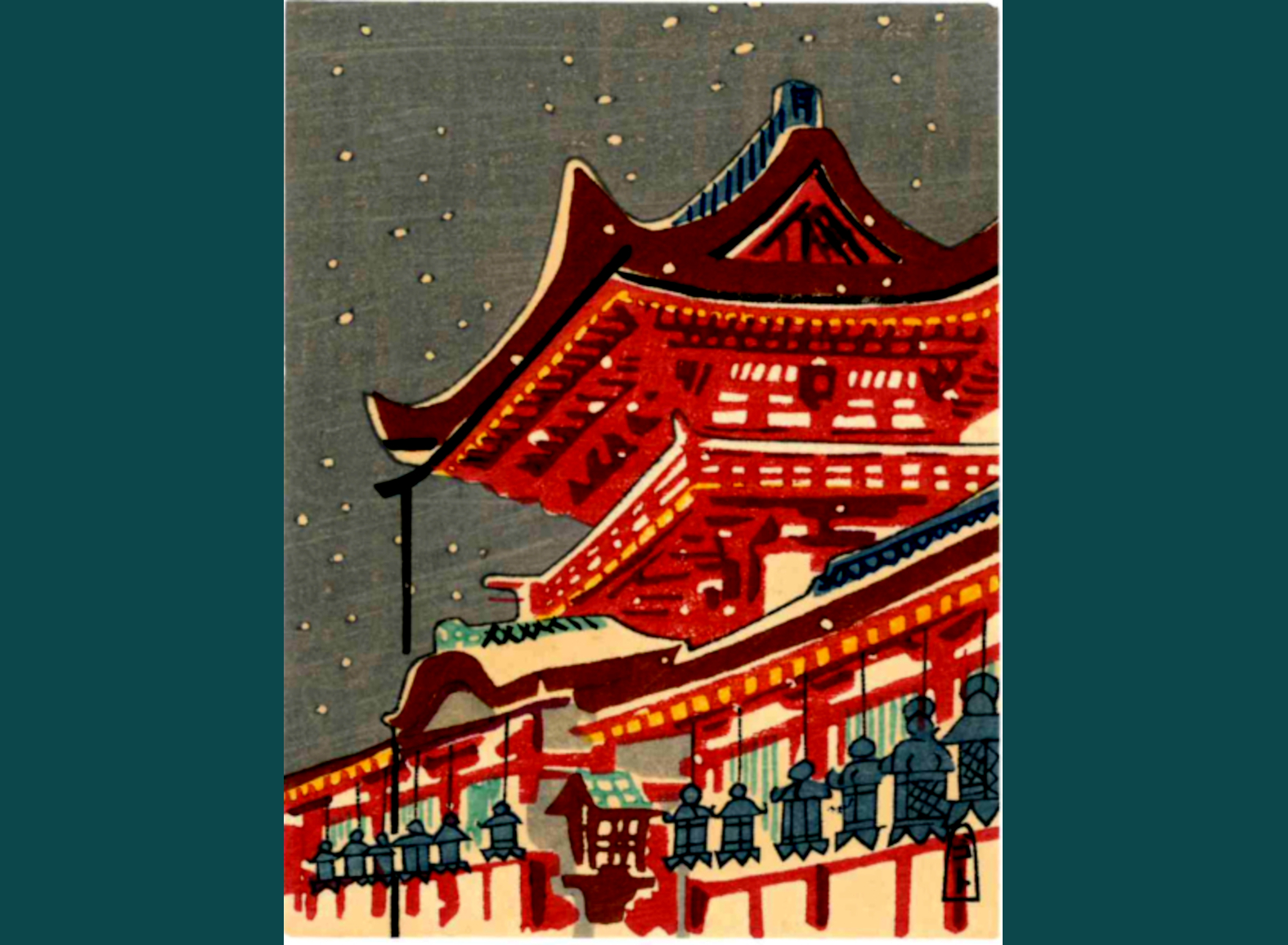 IL SANTUARIO KAMIGAMO A KYOTO SOTTO LA NEVE