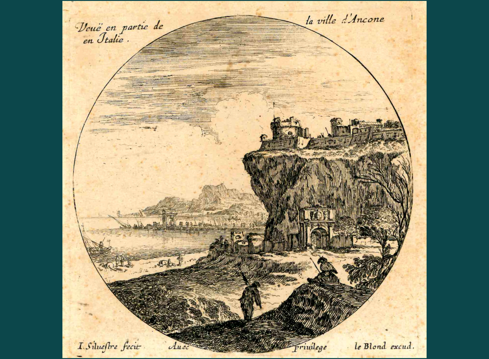 VEUE EN PARTIE DE LA VILLE D'ANCONE EN ITALIE